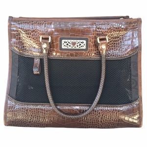 BRIGHTON Pet Animal Carrier Bag Leather Crocodile